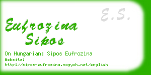 eufrozina sipos business card